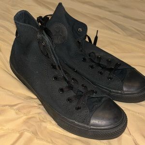 Black Hi Top Converse Youth